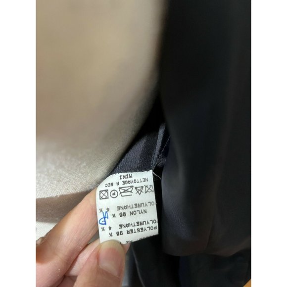 Beautiful Black Long Blazer Size 12 Made In France With Buttons And Pockets - Picture 5 of 10